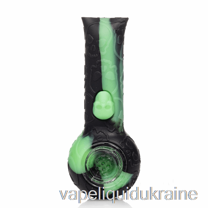 Vape Liquid Ukraine Stratus Silicone Skull Hand Pipe Black / UV Slime (Black / UV Green)